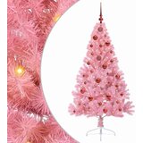 vidaXL Umjetna preddekorirana božićna jelka Roza 150 cm PVC | Shoptok.si