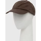 Abercrombie & Fitch Pamučna kapa sa šiltom boja: smeđa, glatka