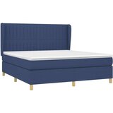  Box spring postelja z vzmetnico modra 160x200 cm blago, (20896846) | Shoptok.si