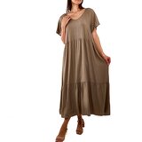 Gemre Dark green loose-fit maxi dress Mamelia | ePonuda.com
