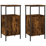 Maison Chic Dvo delni komplet Nočne omarice - Nočne mize dimljen hrast 41x31x80 cm inženirski les, (21687844) Cene
