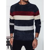 DStreet Sweter męski w paski granatowy Cene