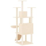  Penjalica za mačke sa stupovima za grebanje krem 154 cm | shoptok.hr