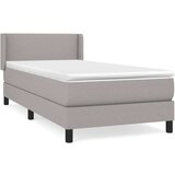  Box spring postelja z vzmetnico svetlo siv 100x200 cm blago, (20726650) | Shoptok.si
