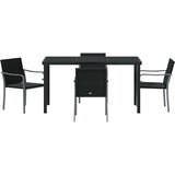  Vrtni set za objed 5 pcs Crna i Siva PE ratan | shoptok.hr