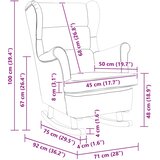  Stolica za ljuljanje 74x90x102 cm tamnožuta od tkanine | shoptok.hr