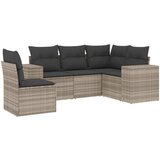 Maison Chic Seti vrtnega pohištva - Vrtna garnitura - Vrtni pohištvo set 5-delna z blazinami siv poli ratan, (21818658) | Shoptok.si