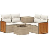  Set sofe 6 kom. Bež i krem bijela Poli Rattan i čelik | shoptok.hr