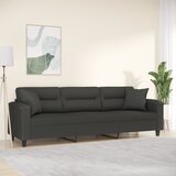 vidaXL Trosed z vzglavniki in blazinami siv 210 cm mikrovlakna | Shoptok.si