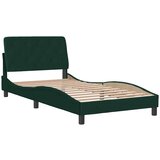  Okvir za krevet bez madraca tamnozeleni 100x200 cm baršunasti | shoptok.hr