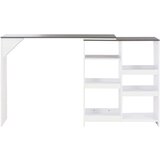  Barski stol s pomičnom policom bijeli 138 x 39 x 110 cm | shoptok.hr