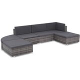 The Living Store Vrtna sedežna garnitura z blazinami 6-delna poli ratan siva - Sedežna Garnitura, (21467912) | Shoptok.si