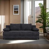 P & B ZOFA S POSTELJNO FUNKCIJO, črna tekstil, leseni material | Shoptok.si