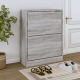  The Living Store Omarica za čevlje siva sonoma 63x24x81 cm inženirski les - Omarica Za Čevlje, (21485553) Cene
