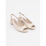 GOODIN Light beige elegant low-heeled sandals | Shoptok.si