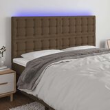  LED posteljno vzglavje temno rjavo 180x5x118/128 cm blago, (20952009) Cene