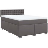  s oprugama i madracem sivi 140x190 cm od umjetne kože | shoptok.hr