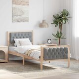  Krevetna konstrukcija s uzglavljem Svijetlo siva 75 x 190 cm | Eponuda.ba