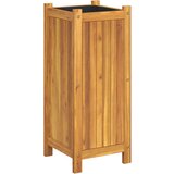 Furnova Vrtno cvetlično korito s podlogo 31x31x75 cm trden akacijev les, (21920392) | Shoptok.si