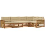 vidaXL Zunanja garnitura za sedenje z blazino 5 pcs Naravna in bež, (5000272237) | Shoptok.si
