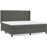 The Living Store Box spring postelja z vzmetnico temno siva 200x200 cm žamet - Box Spring Postelja, (21488465) | Shoptok.si