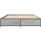  Okvir za krevet boja hrasta 150x200cm konstruirano drvo i metal | shoptok.hr