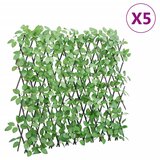 vidaXL Proširiva rešetka od umjetnog bršljana 5 kom zelena 180 x 65 cm Cijene