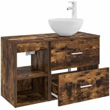  Set namještaja za kupaonicu 2 pcs Dimljeni hrast | shoptok.hr