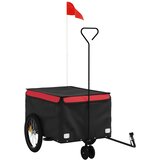 Prikolica za bicikl crno-crvena 30 kg željezna | shoptok.hr