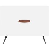 vidaXL klubske mizice 2 kosa bele 50x50x40 cm inženirski les | Shoptok.si