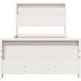  Konstrukcija postelje Bela 100 x 200 cm Trdna borovina, (5000069191) | Shoptok.si