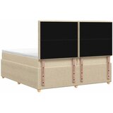  LED okvir za krevet s madracem Krem 200 x 200 cm Tkanina | shoptok.hr
