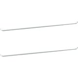 Karniše 2 kom bijelo-srebrne 90-130 cm aluminijske | shoptok.hr