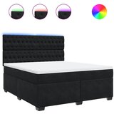  Krevet s oprugama i madracem crni 180x200 cm baršunasti | shoptok.hr