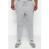 Trendyol Gray Melange Men's Large Size Comfortable Basic Slim Elastic Leg Plus Size Sweatpants | Shoptok.si
