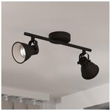 Eglo Seras 2 spot/2, led, gu10, 2x3,3w, 2x240lm, crna/čelik | Eponuda.com