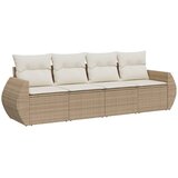  4-dijelni set vrtnih sofa s jastucima bež od poliratana | shoptok.hr