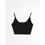 Sinsay Pamučni top na naramenice | shoptok.hr