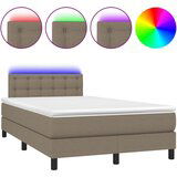 The Living Store Box spring postelja z vzmetnico LED taupe 120x190 cm blago - Box Spring Postelja, (21450450) | Shoptok.si
