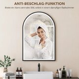  LED kupaonsko ogledalo 60 x 90 cm s rasvjetom prednje i stražnje osvjetljenje memorijska funkcija dodirni prekidač crno | shoptok.hr