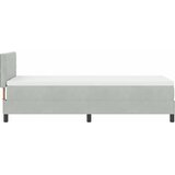  LED Box Spring Krevet Svijetlo siva 80 x 200 cm Baršun | shoptok.hr
