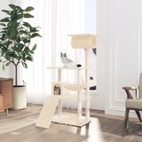 vidaXL Mačje drevo s praskalniki iz sisala krem 131 cm Cene