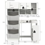 MID.YOU Omara Za Pralni Stroj Free, Bela | Shoptok.si