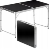  Sklopivi stol u obliku kovčega 120x60cm - crni | Shoptok.si