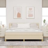 Box Spring Postelja z Vzmetnico Krem 180x200 cm Tkanina, (22081172) | Shoptok.si