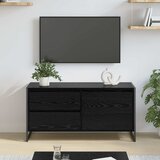 vidaXL TV omarica Črna Orehovina 100 x 36 x 49.5 cm Konstruiran les | Shoptok.si