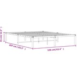Metalni okvir za krevet bijeli 150x200 cm | shoptok.hr