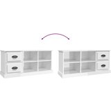 TV ormarić sjajni bijeli 102x35,5x47,5 cm konstruirano drvo | shoptok.hr
