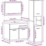  Komplet pohi&amp;scaron;tva za kopalnico 4 pcs Rjava Konstruiran les, (5000233367) Slike
