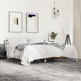  Okvir za krevet boja hrasta 200x200cm konstruirano drvo i metal | shoptok.hr